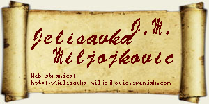 Jelisavka Miljojković vizit kartica
